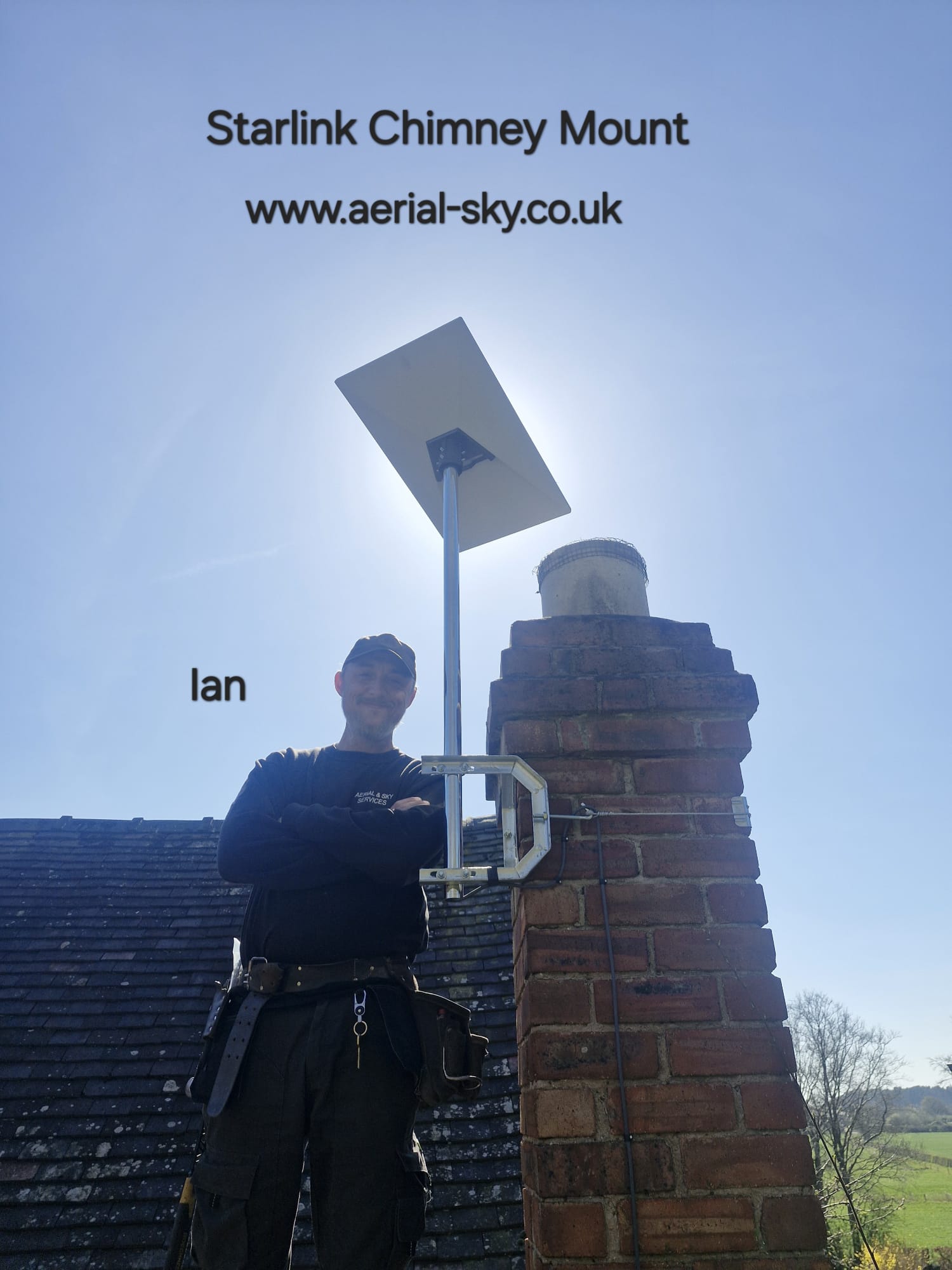 Starlink chimney mount installation